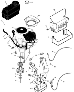 Engine Mount Assembly Diagram and Parts List for 465604X50A 2003 Briggs and Stratton Lawn Tractor